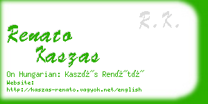 renato kaszas business card